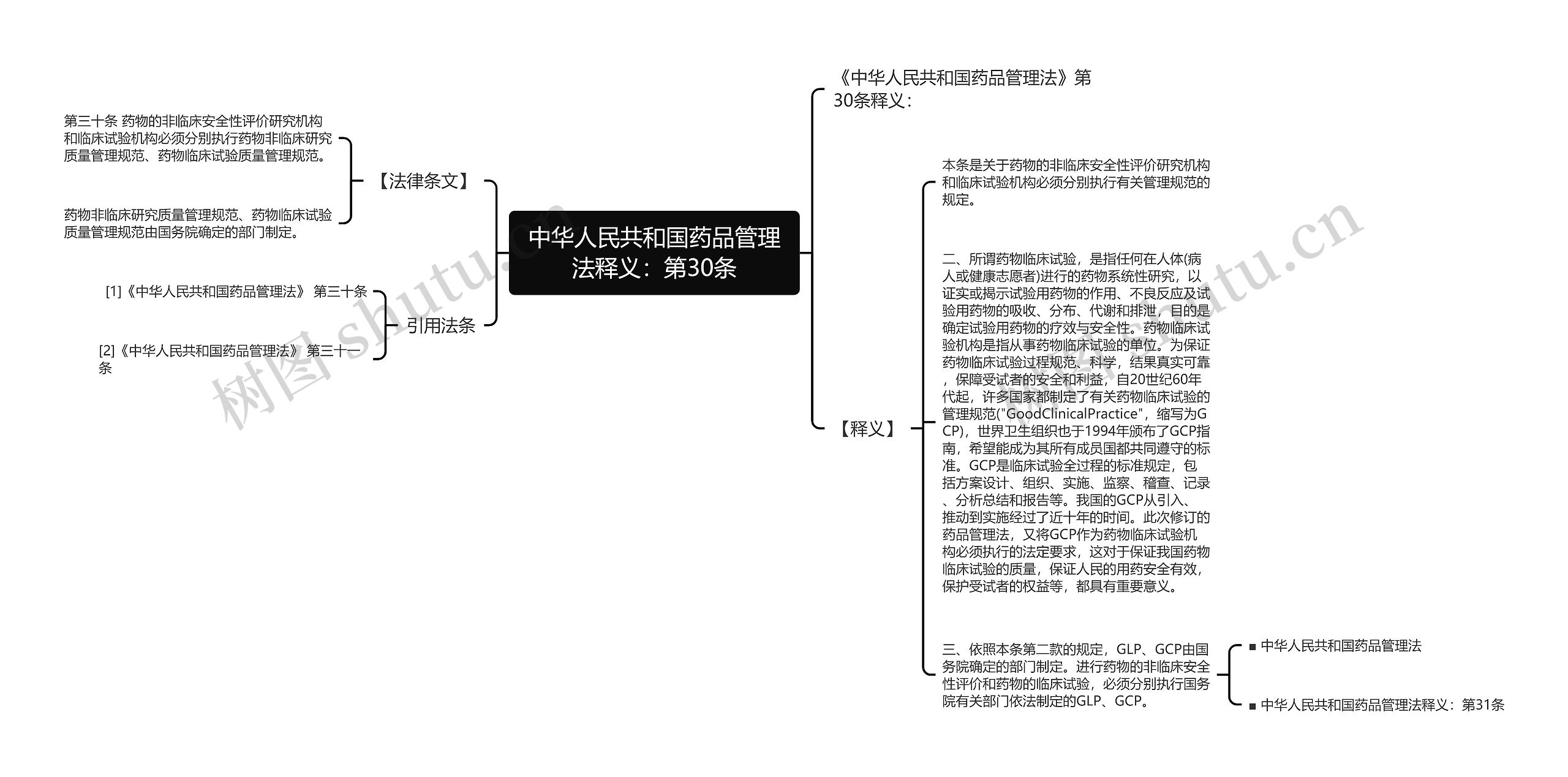 中华人民共和国药品管理法释义：第30条思维导图