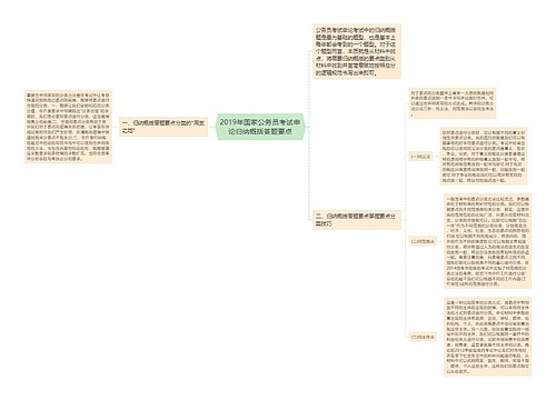 2019年国家公务员考试申论归纳概括答题要点