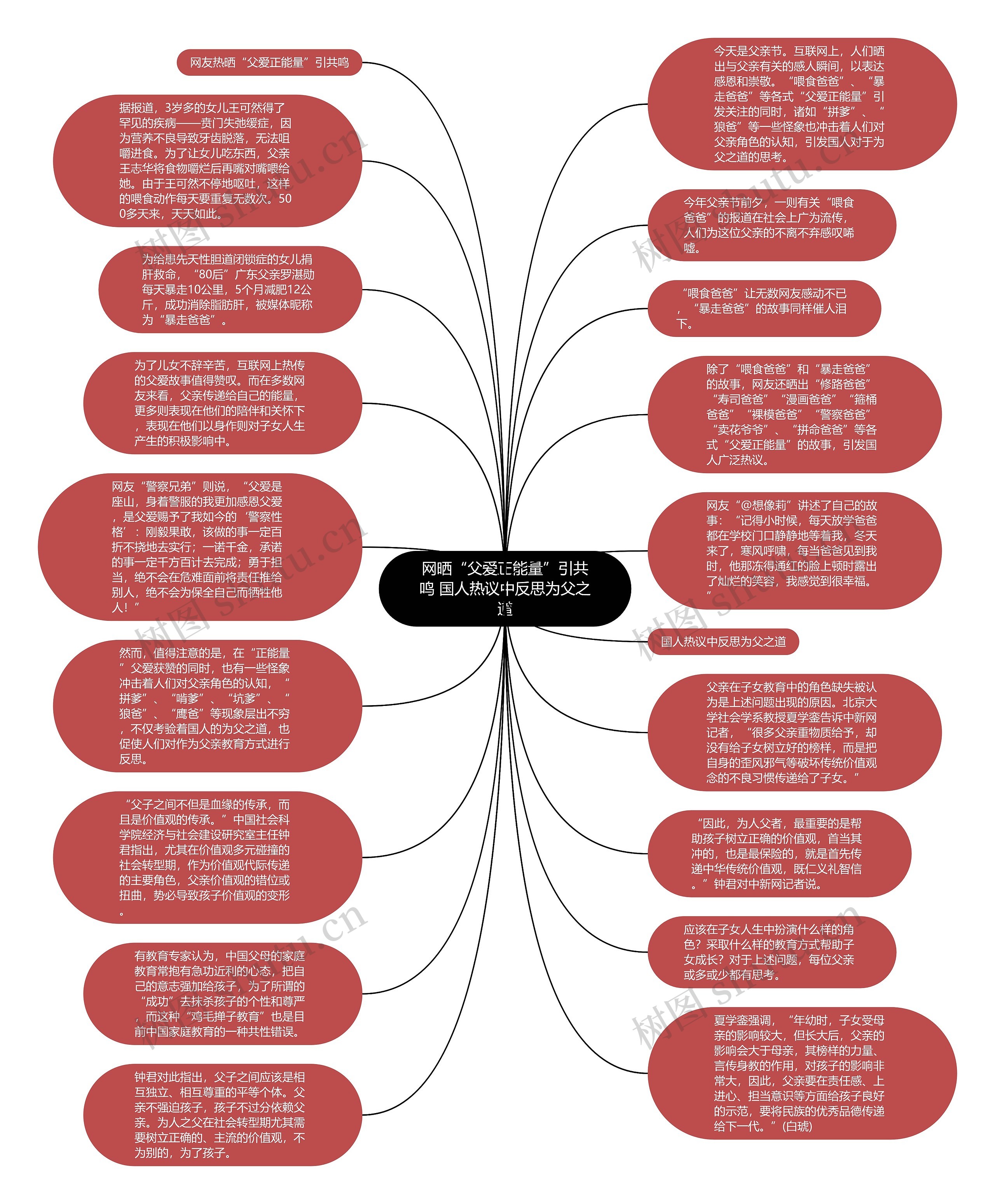 网晒“父爱正能量”引共鸣 国人热议中反思为父之道思维导图