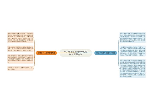 个人信息泄露犯罪单位应纳入犯罪主体