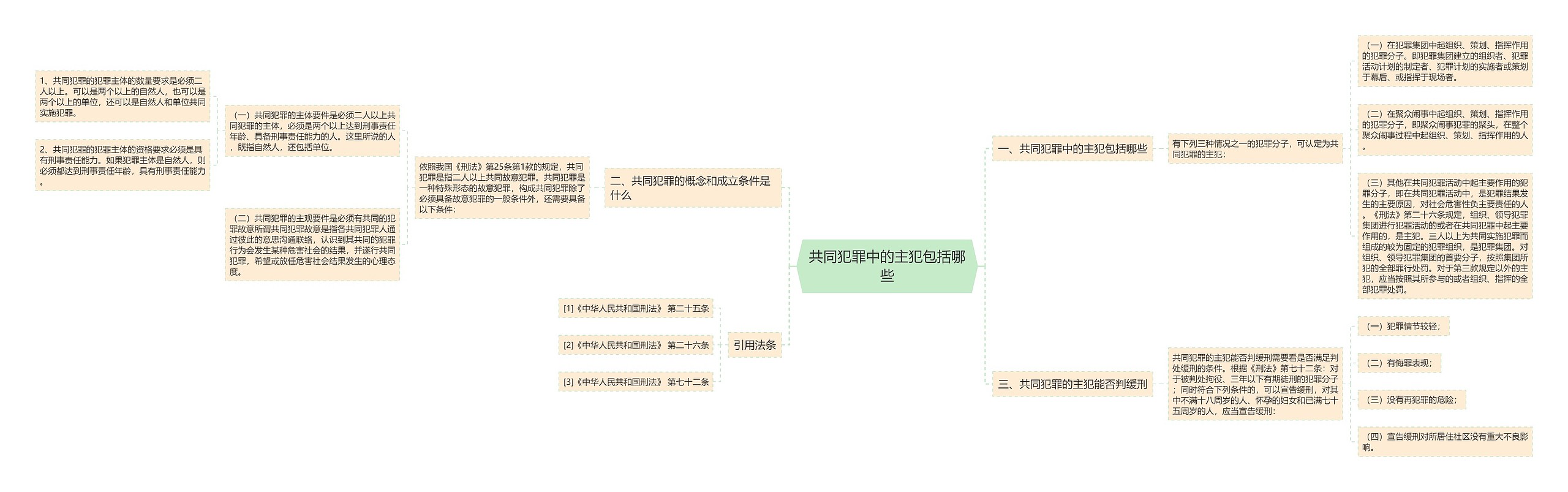 共同犯罪中的主犯包括哪些思维导图