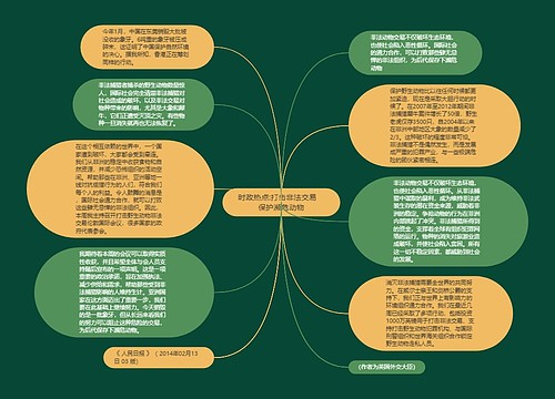 时政热点:打击非法交易　保护濒危动物