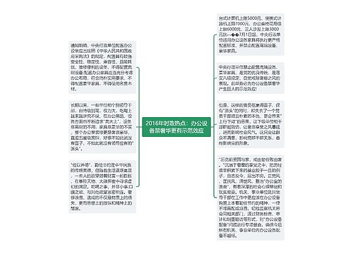 2016年时政热点：办公设备禁奢华更有示范效应