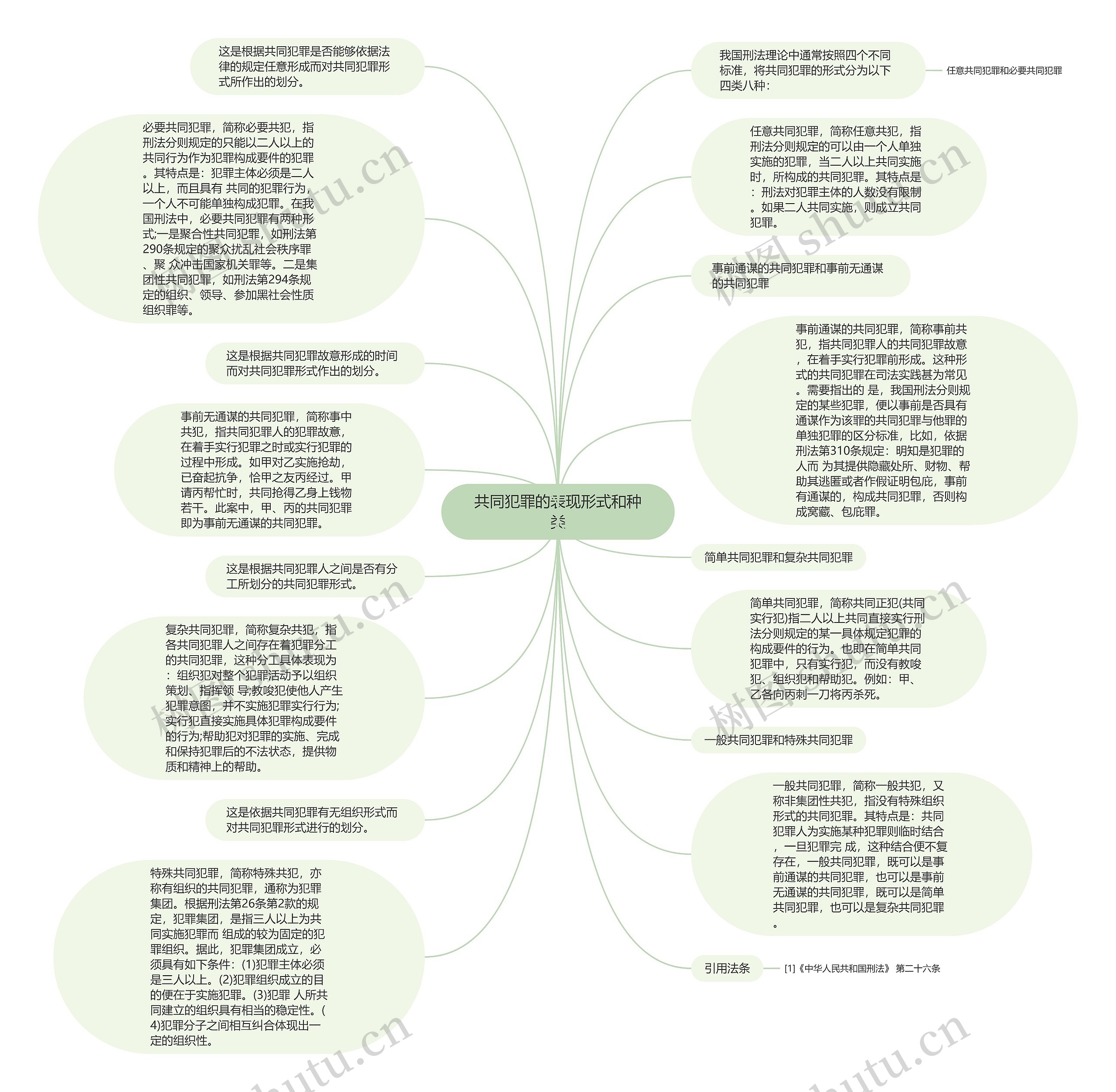 共同犯罪的表现形式和种类思维导图
