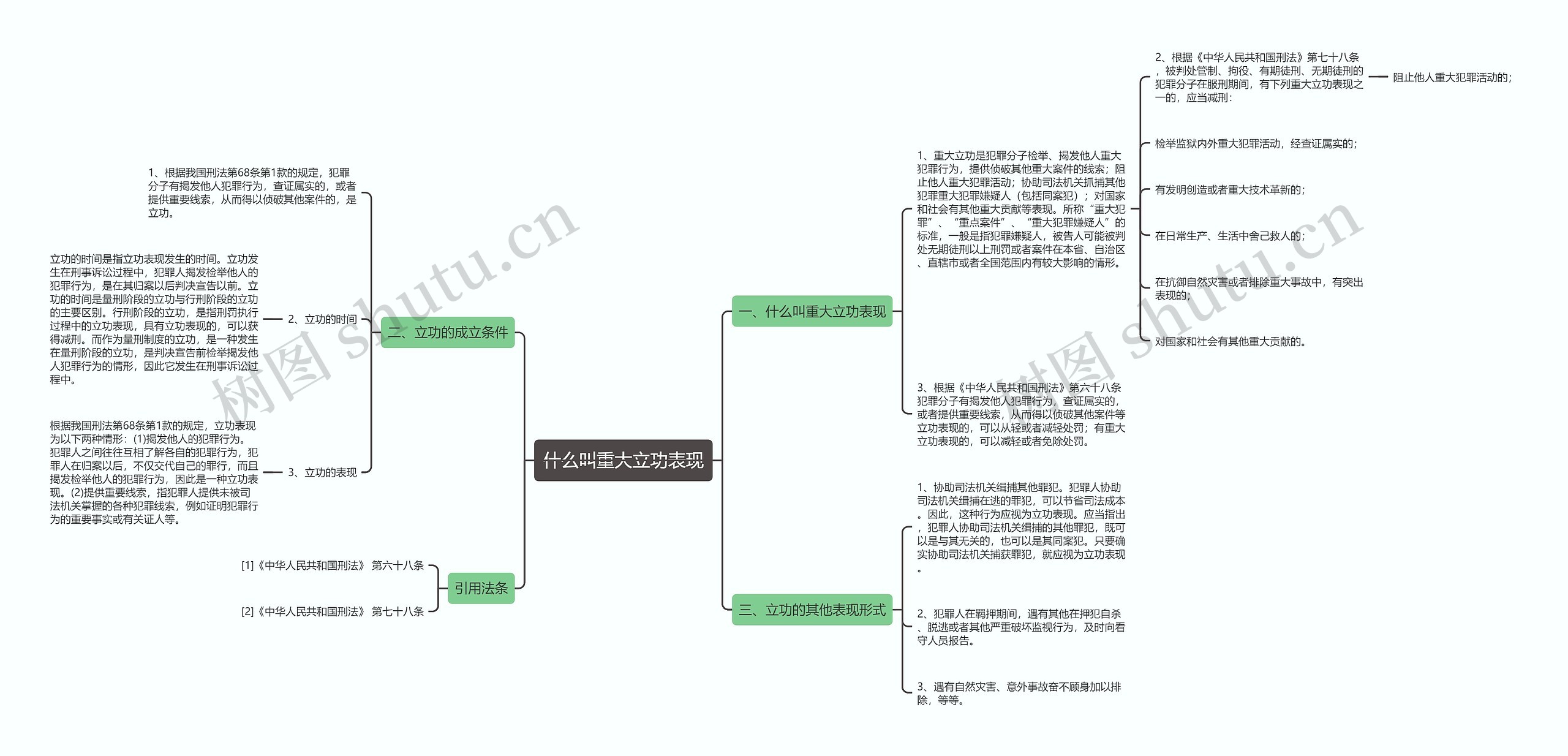 什么叫重大立功表现思维导图