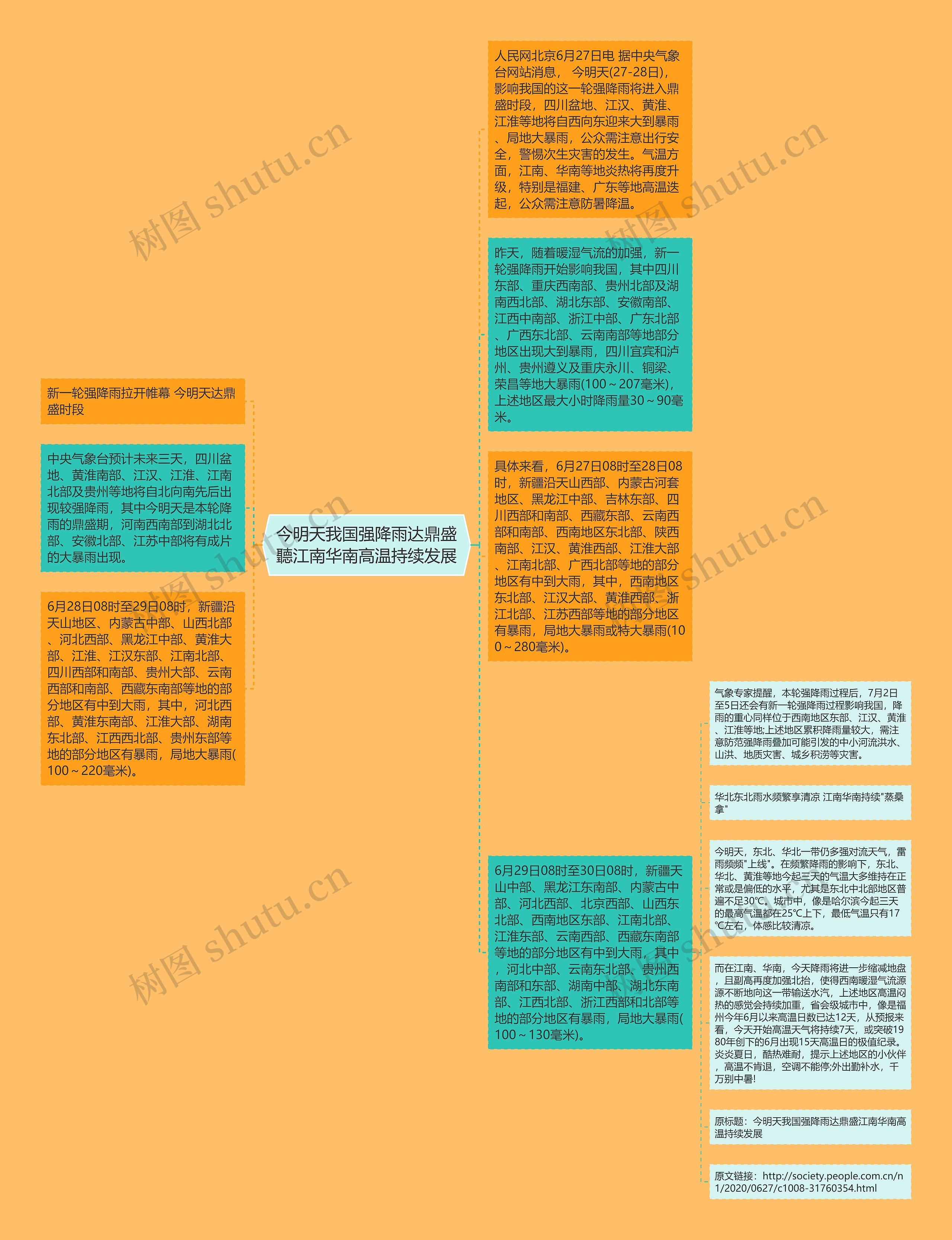 今明天我国强降雨达鼎盛聽江南华南高温持续发展