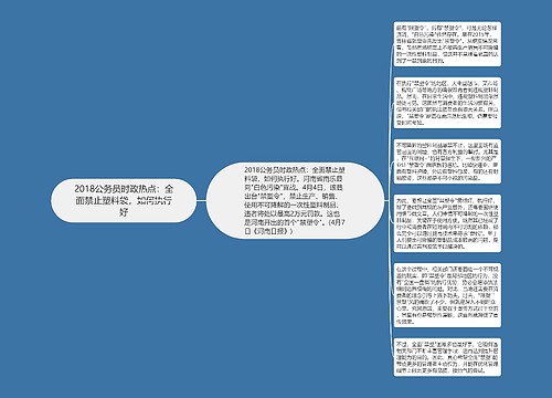 2018公务员时政热点：全面禁止塑料袋，如何执行好