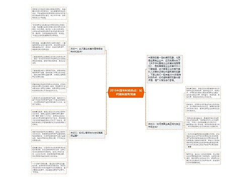 2016年国考时政热点：如何遏制腐败现象