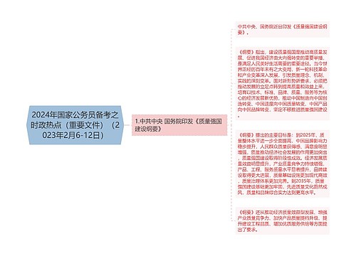 2024年国家公务员备考之时政热点（重要文件）（2023年2月6-12日）