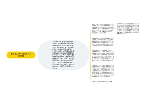 上海重打涉环境和食品药品犯罪