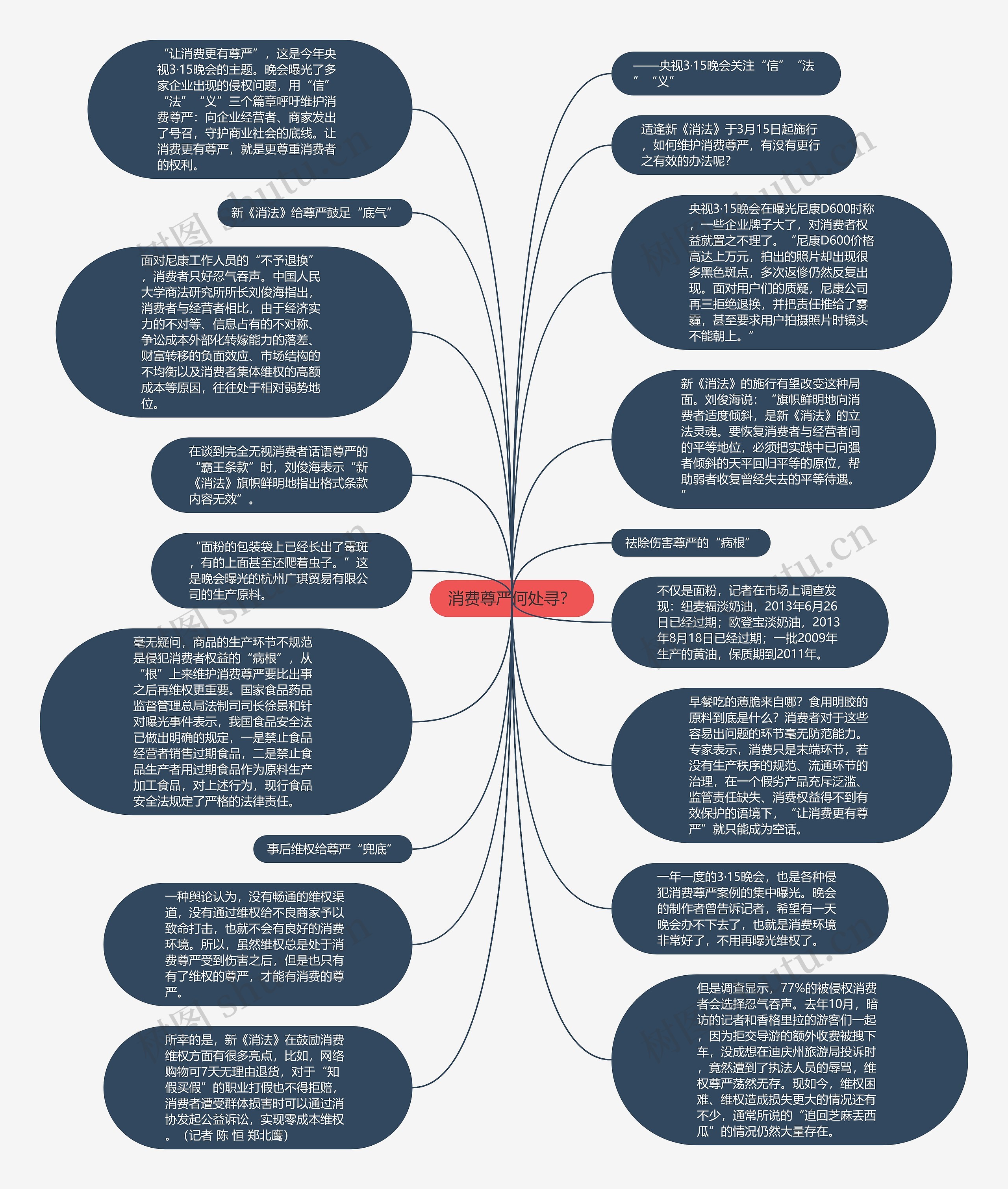 消费尊严何处寻？思维导图