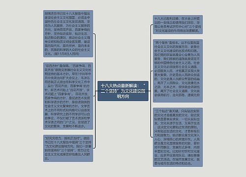 十八大热点最新解读：“三个坚持”为文化建设指明方向