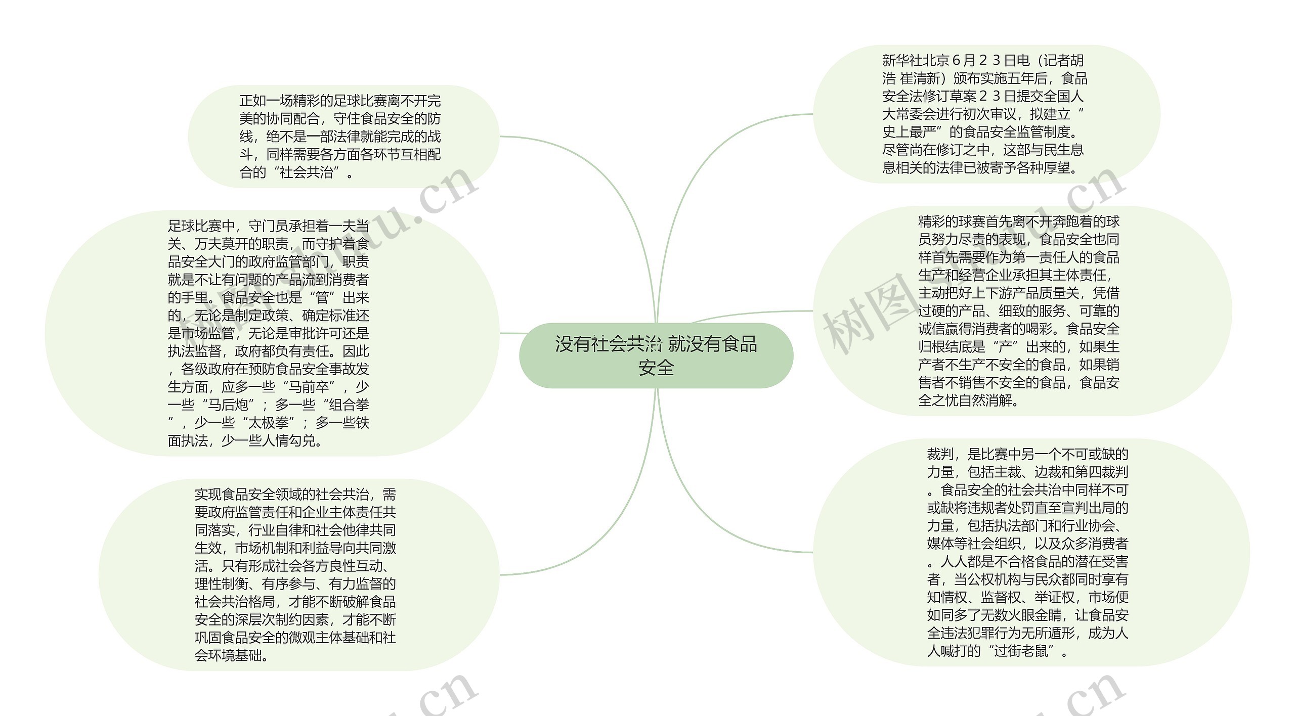 没有社会共治 就没有食品安全思维导图