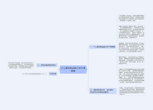 什么是终身监禁25年不得假释