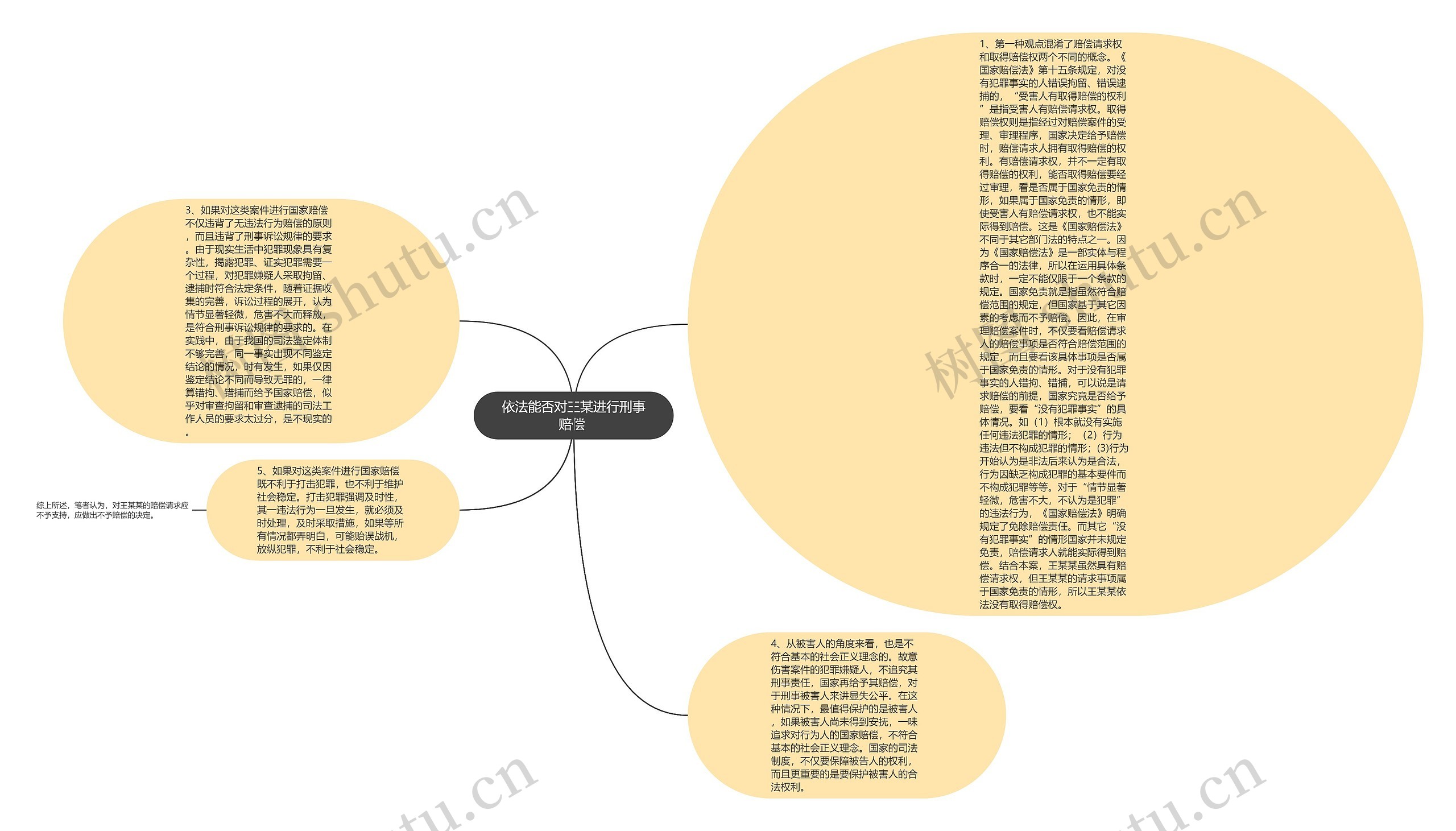 依法能否对王某进行刑事赔偿 