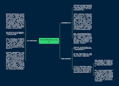 青少年涉毒犯罪呈上升趋势思维导图
