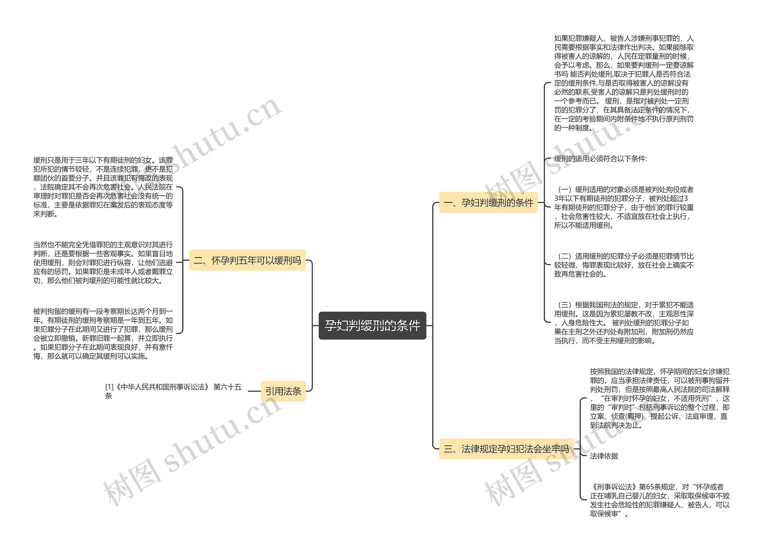 孕妇判缓刑的条件思维导图