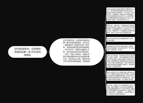 2018时政热点：公共场所无烟诉讼第一案 列车取消吸烟区