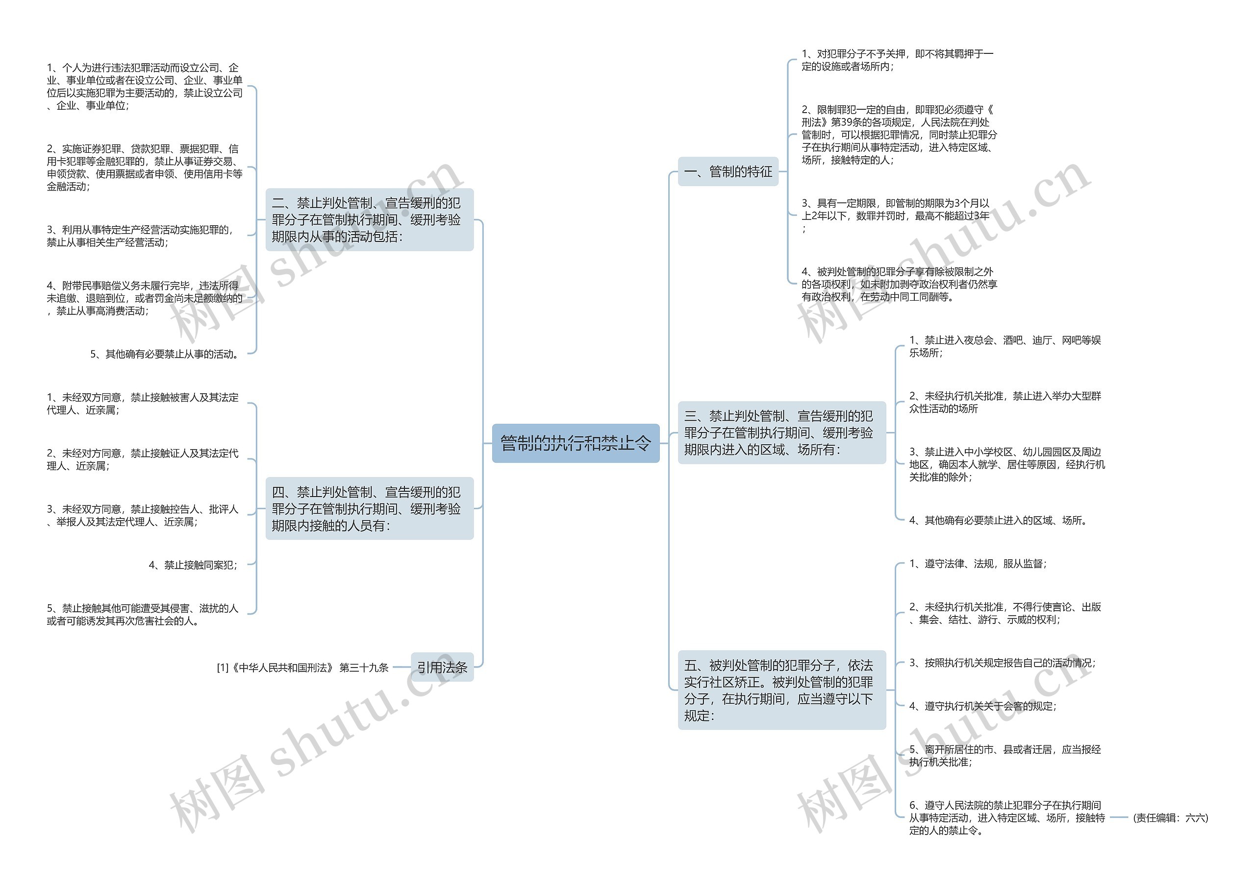 管制的执行和禁止令思维导图