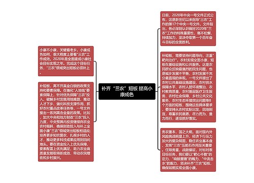 补齐“三农”短板 提高小康成色