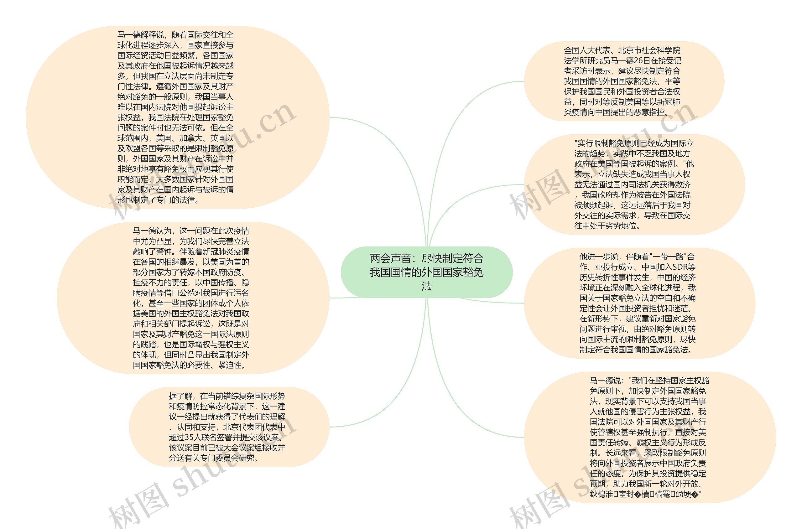 两会声音：尽快制定符合我国国情的外国国家豁免法思维导图