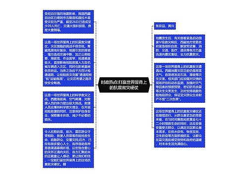 时政热点:打赢世界屋脊上的抗震救灾硬仗