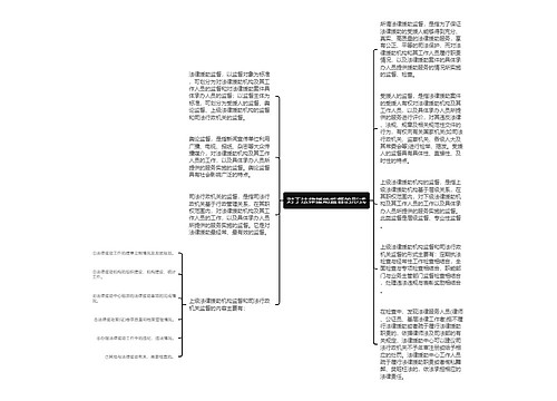 对于法律援助监督的形式