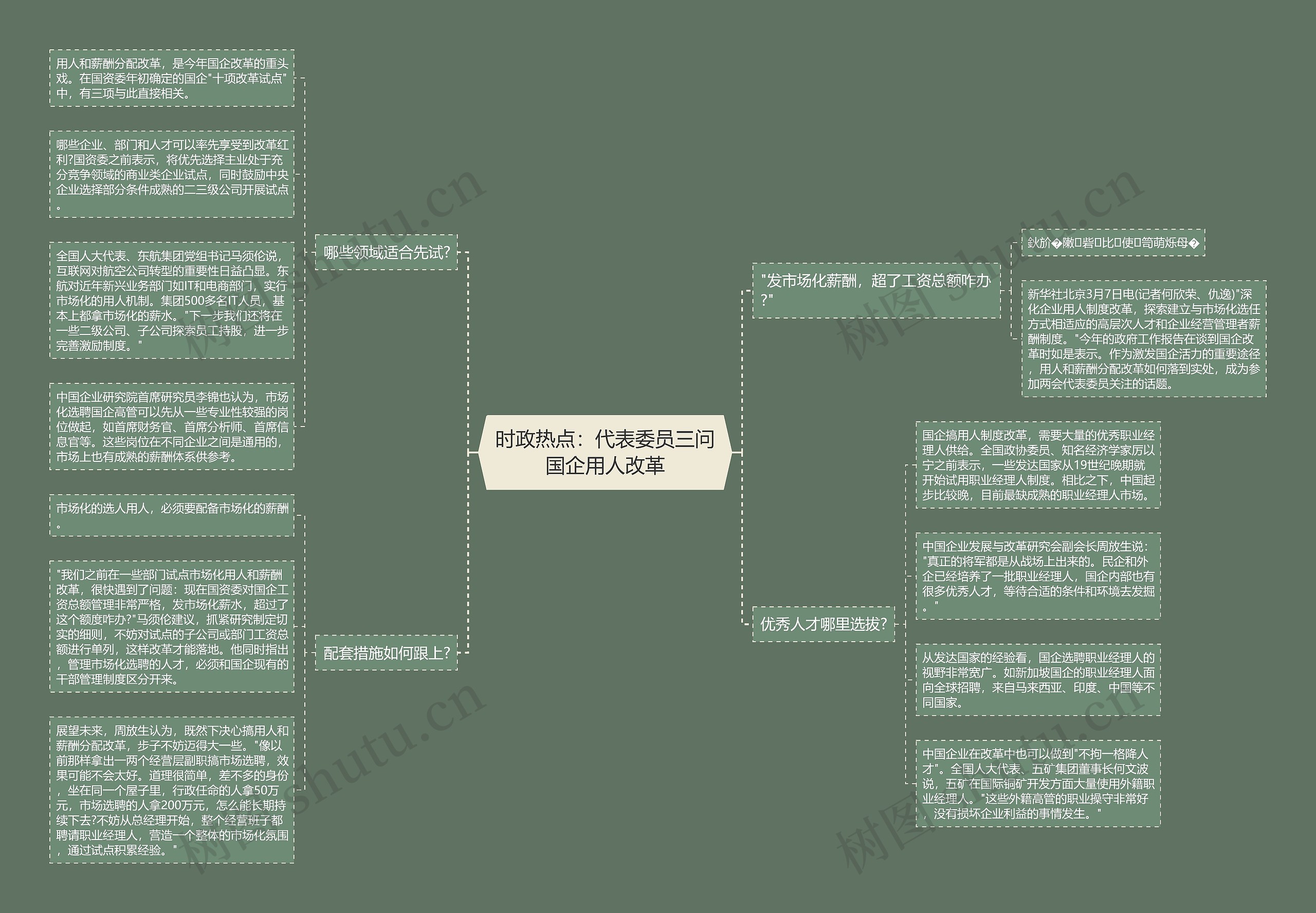 时政热点：代表委员三问国企用人改革