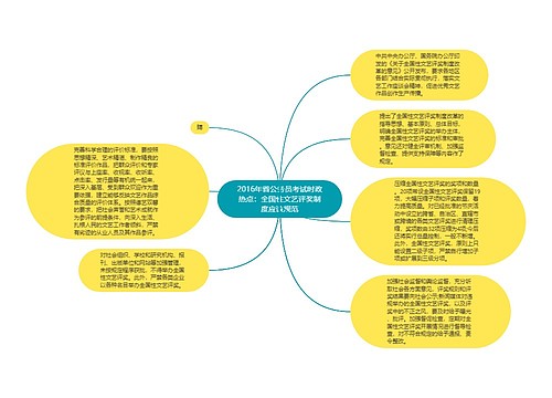 2016年省公务员考试时政热点：全国性文艺评奖制度应该规范