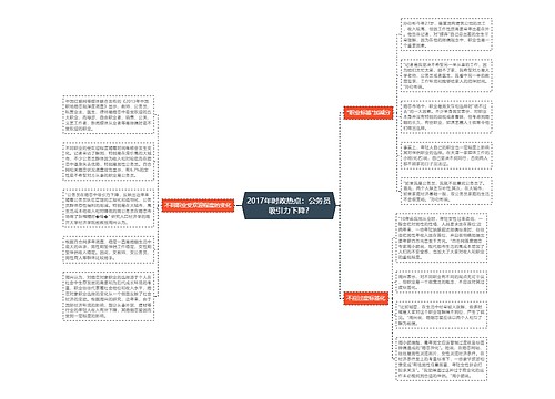 2017年时政热点：公务员吸引力下降?