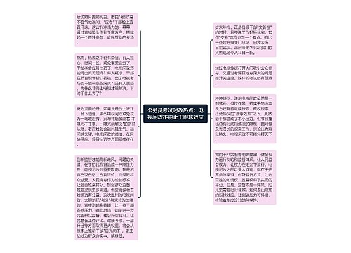 公务员考试时政热点：电视问政不能止于眼球效应