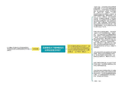 国家赔偿关于精神赔偿的法律规定是怎样的？