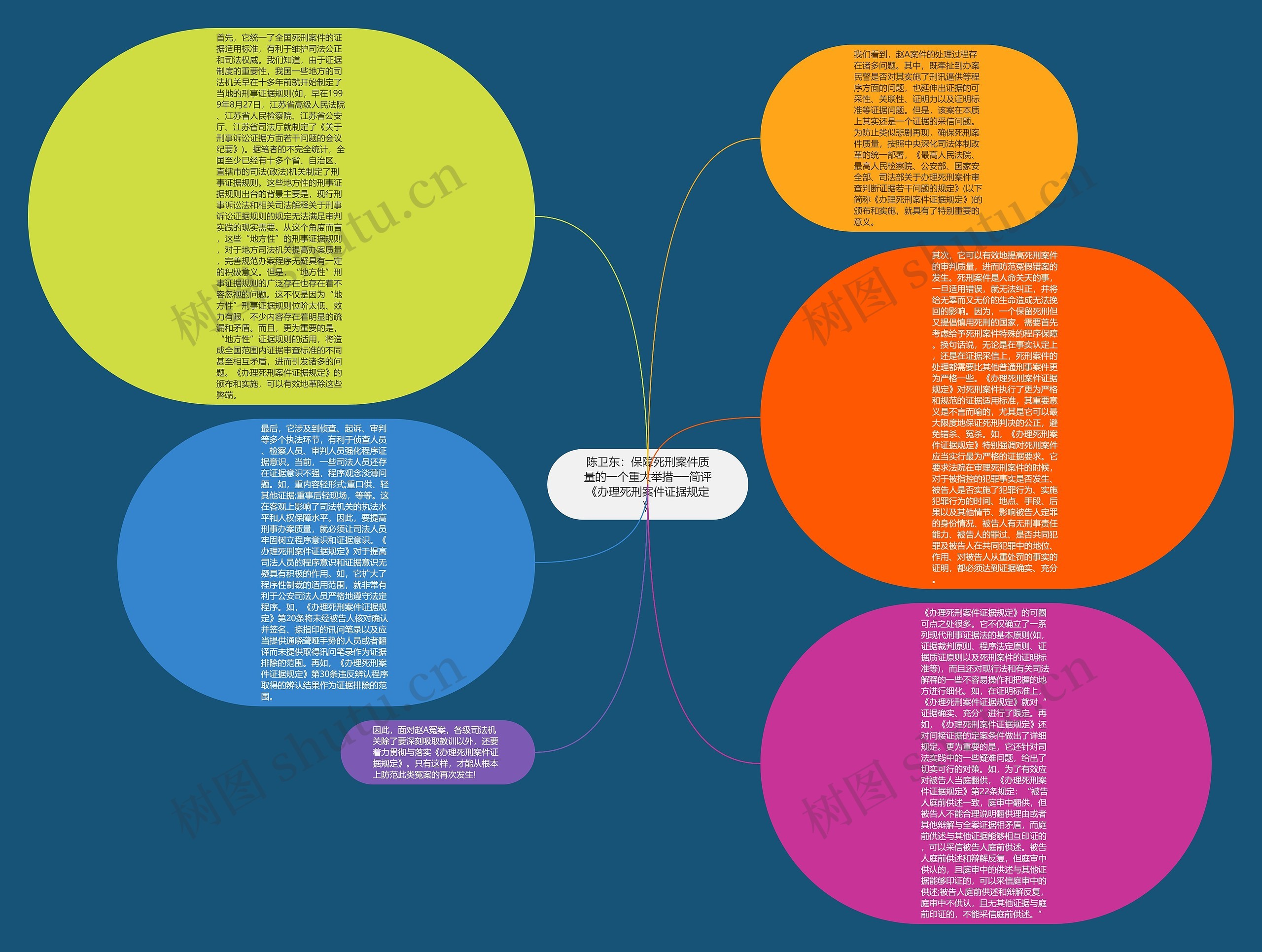 陈卫东：保障死刑案件质量的一个重大举措──简评《办理死刑案件证据规定》思维导图