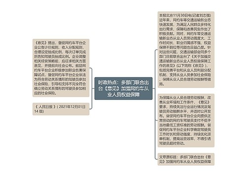 时政热点：多部门联合出台《意见》加强网约车从业人员权益保障