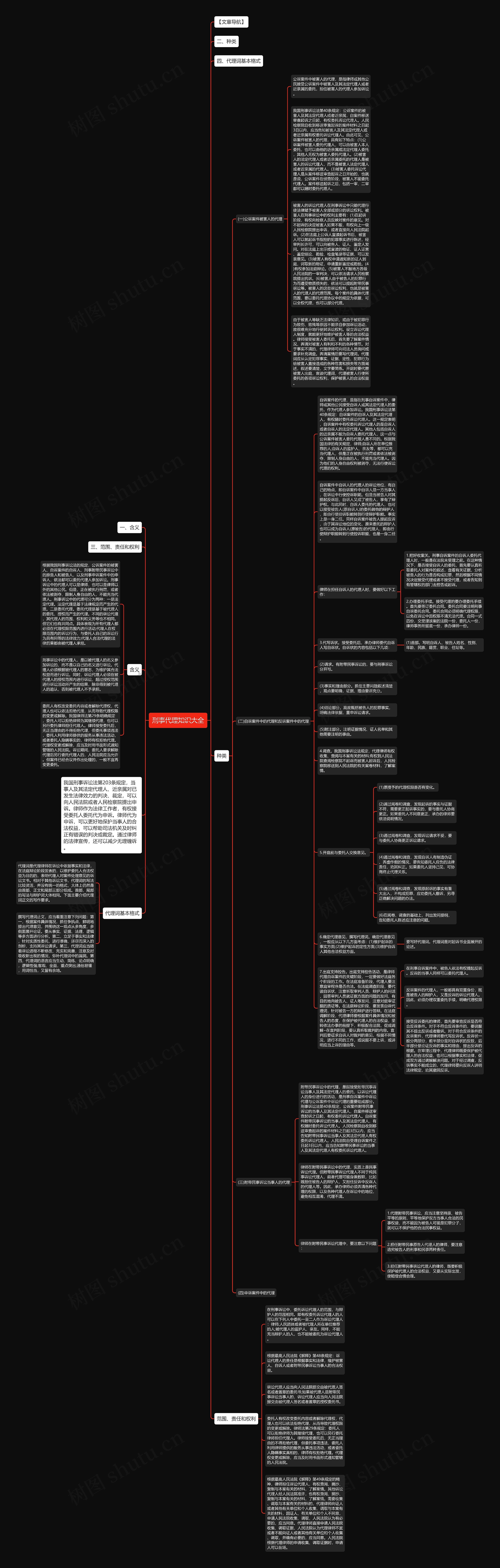 刑事代理知识大全思维导图