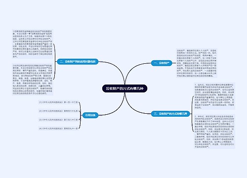 没收财产的方式有哪几种