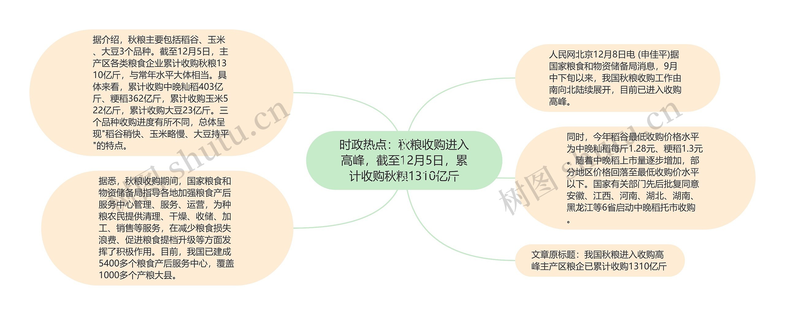 时政热点：秋粮收购进入高峰，截至12月5日，累计收购秋粮1310亿斤