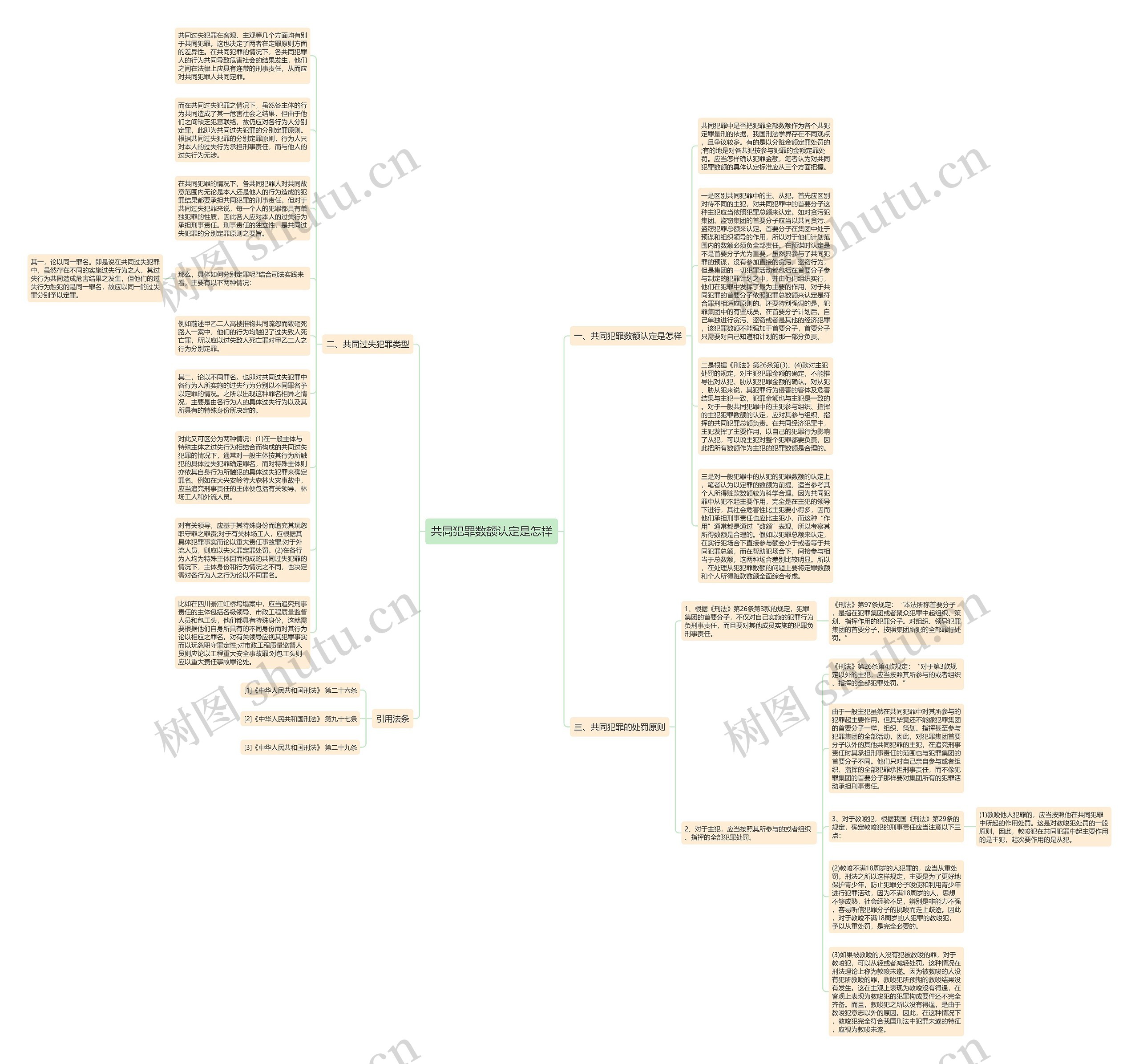 共同犯罪数额认定是怎样思维导图