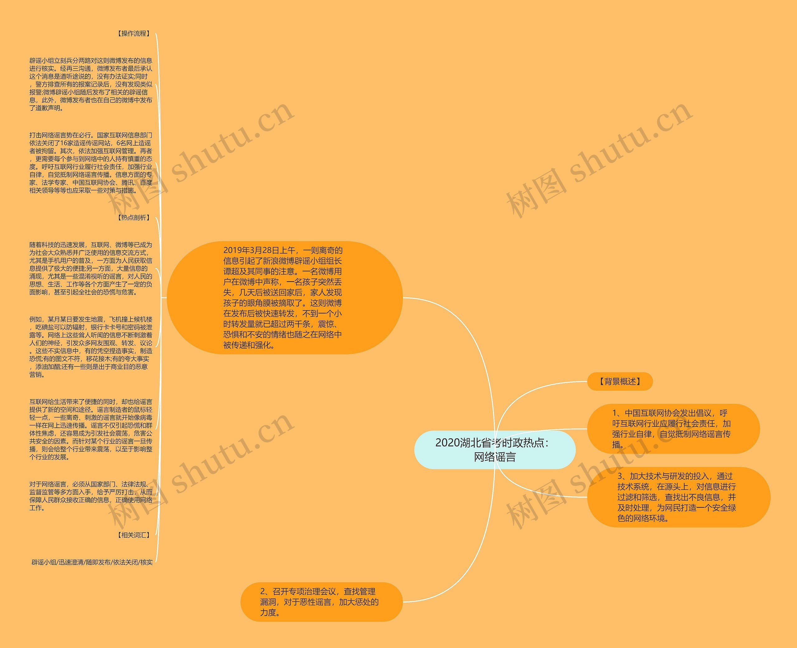 2020湖北省考时政热点：网络谣言思维导图