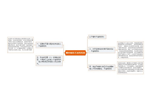 哪些情形不适用死刑