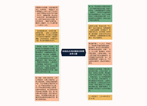 时政热点:用问题意识积聚改革力量