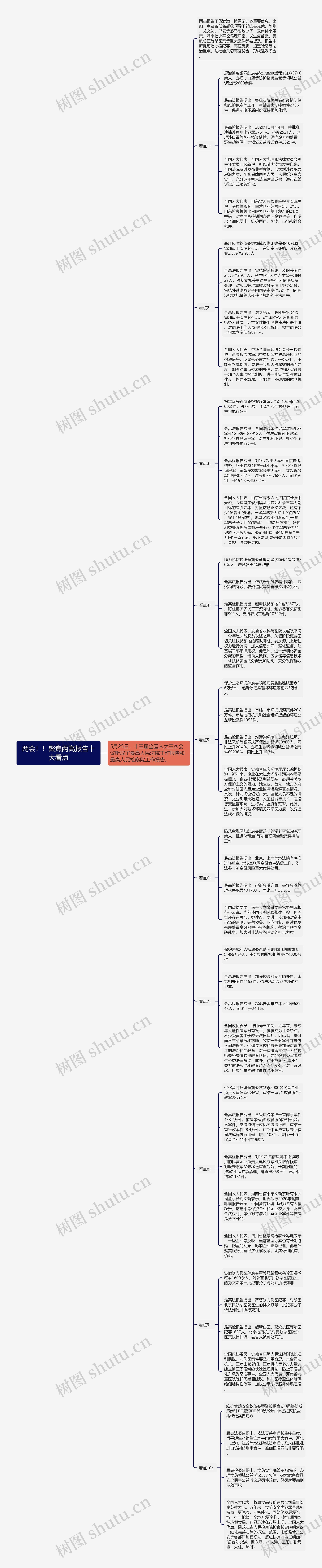 两会！！聚焦两高报告十大看点思维导图