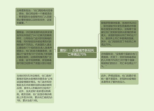 震惊！！这座城市新冠死亡率高达70%思维导图