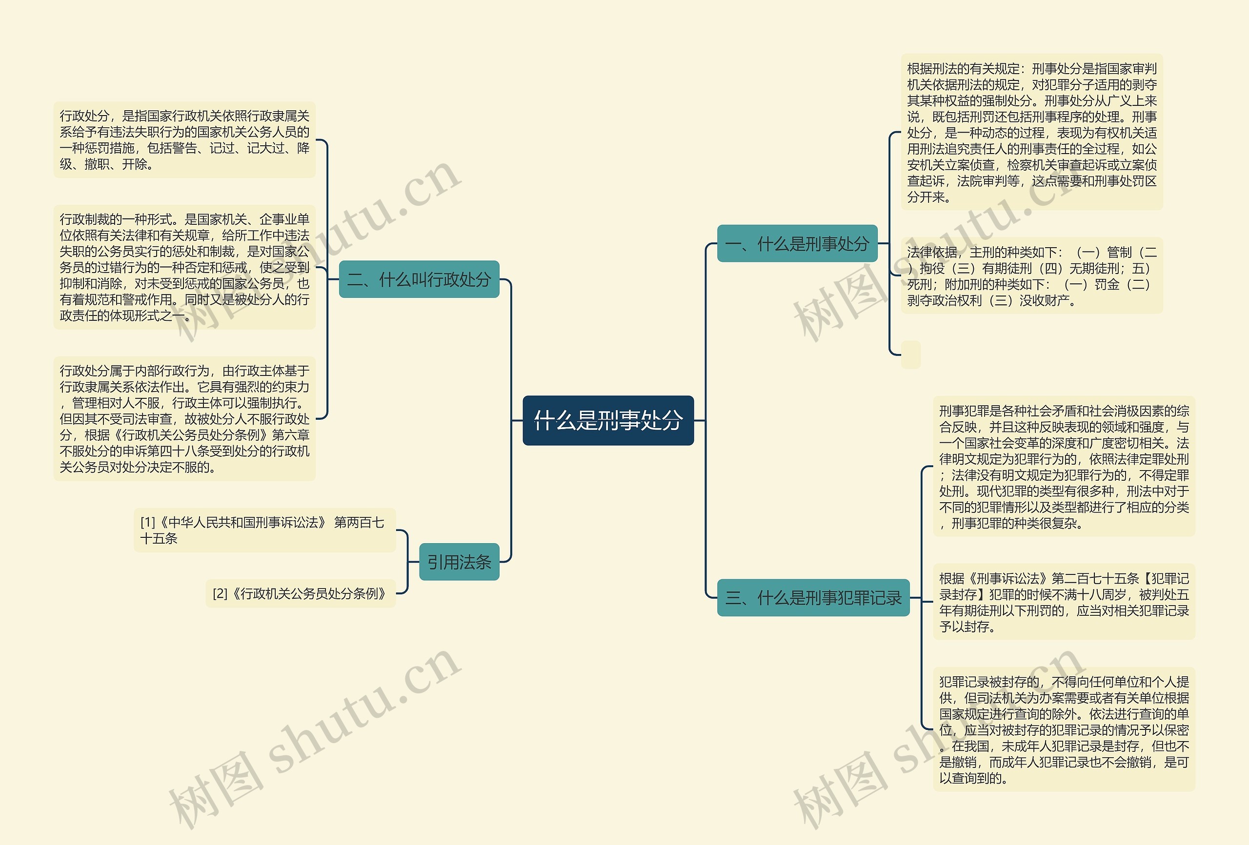 什么是刑事处分思维导图