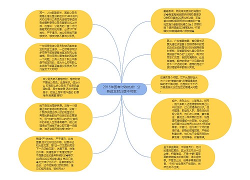 2016年国考时政热点：公务员发财念想不可取