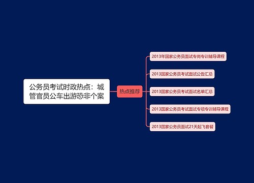 公务员考试时政热点：城管官员公车出游恐非个案