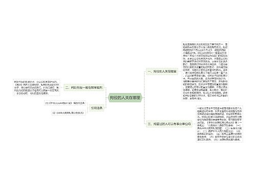 拘役的人关在哪里