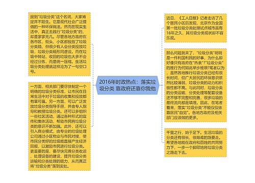 2016年时政热点：落实垃圾分类 靠政府还靠你我他