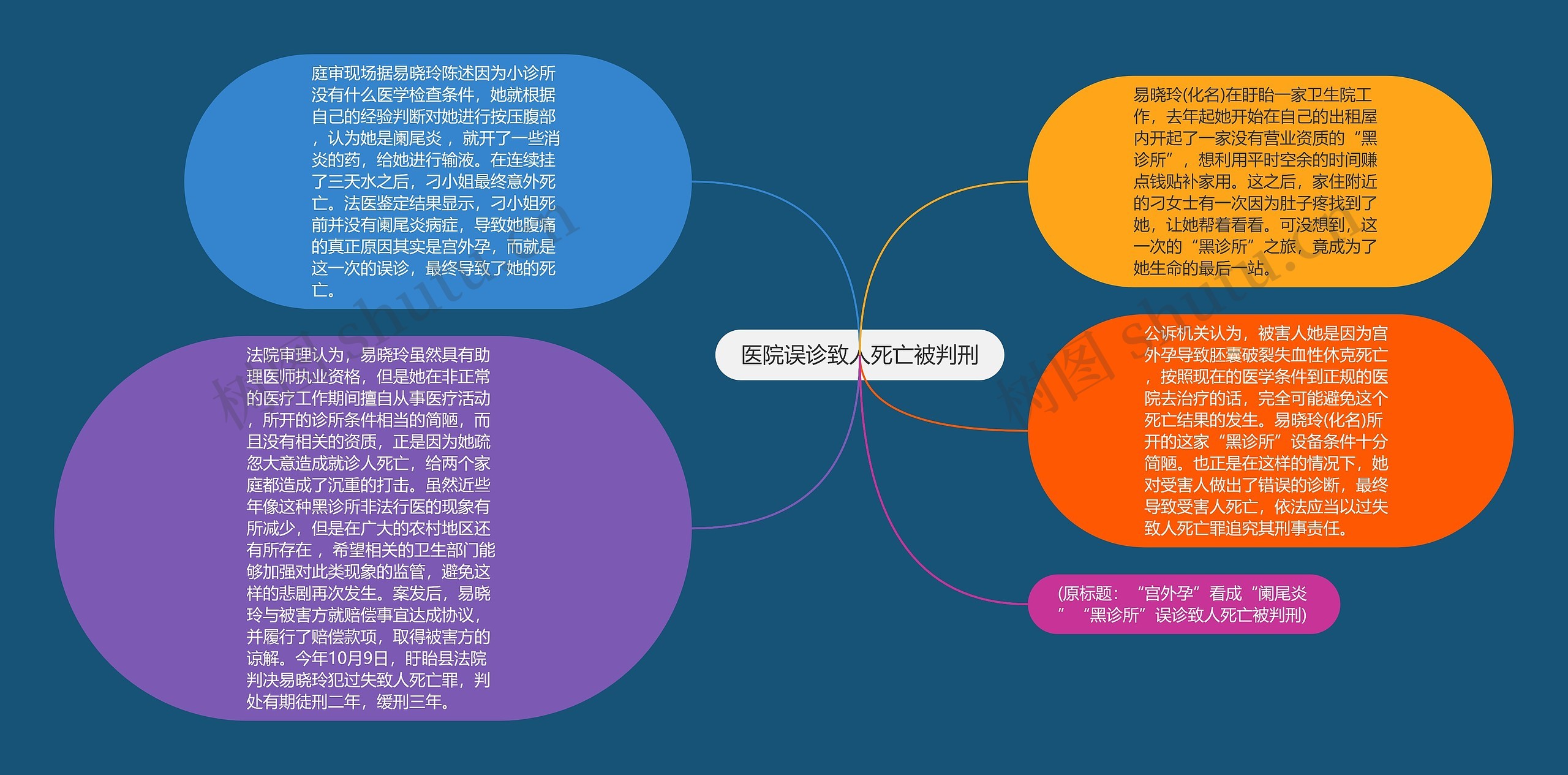 医院误诊致人死亡被判刑思维导图