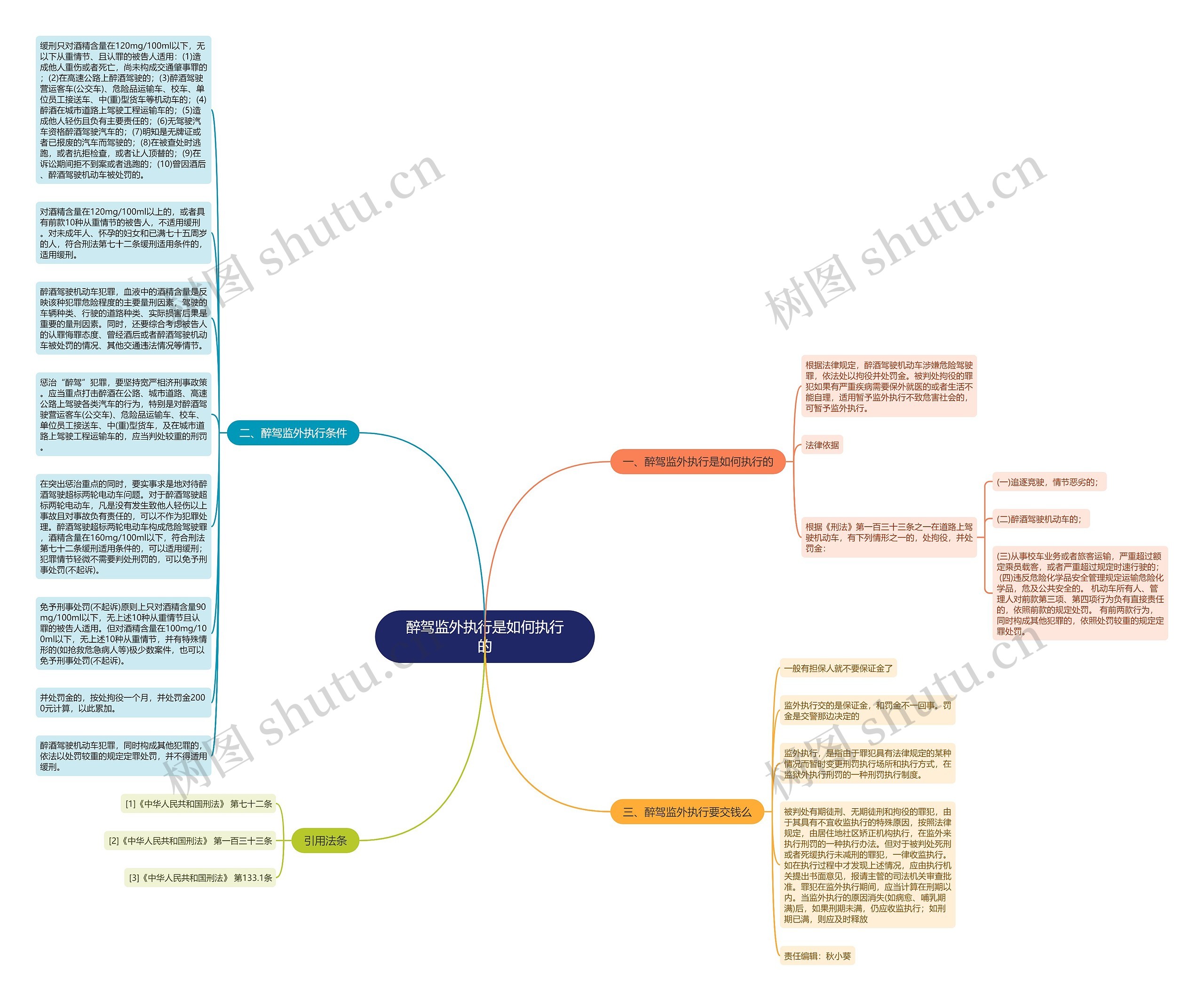 醉驾监外执行是如何执行的思维导图